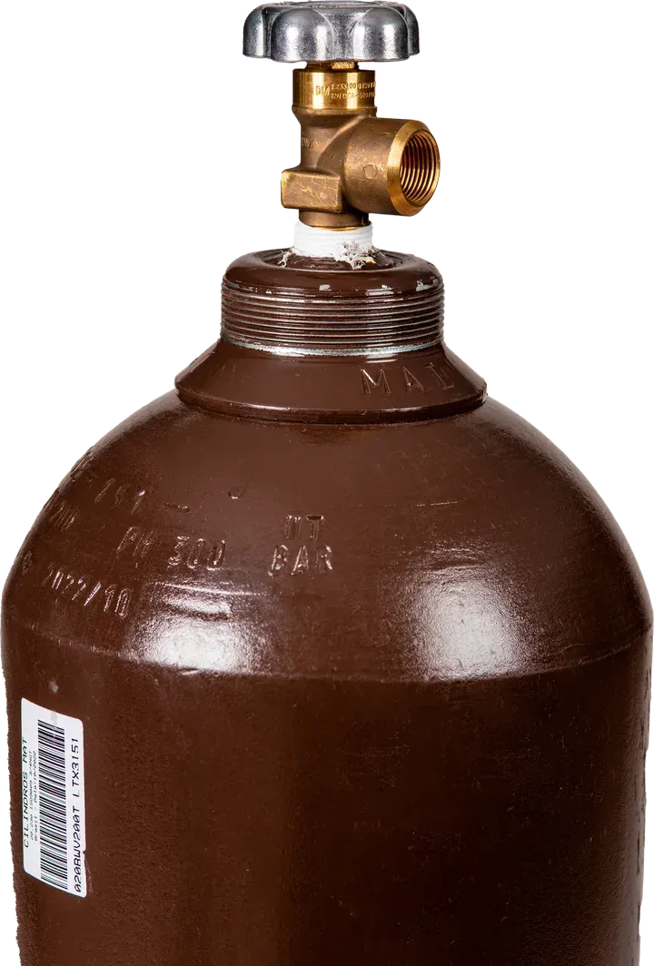 Cilindro de argônio com válvula, produto Oxigás