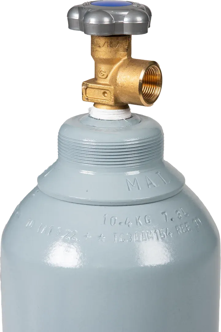Cilindro de dióxido de carbono (CO2) com válvula, produto Oxigás